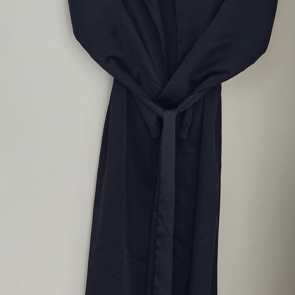 Room Service Black Satin Robe - Picture 2 of 8